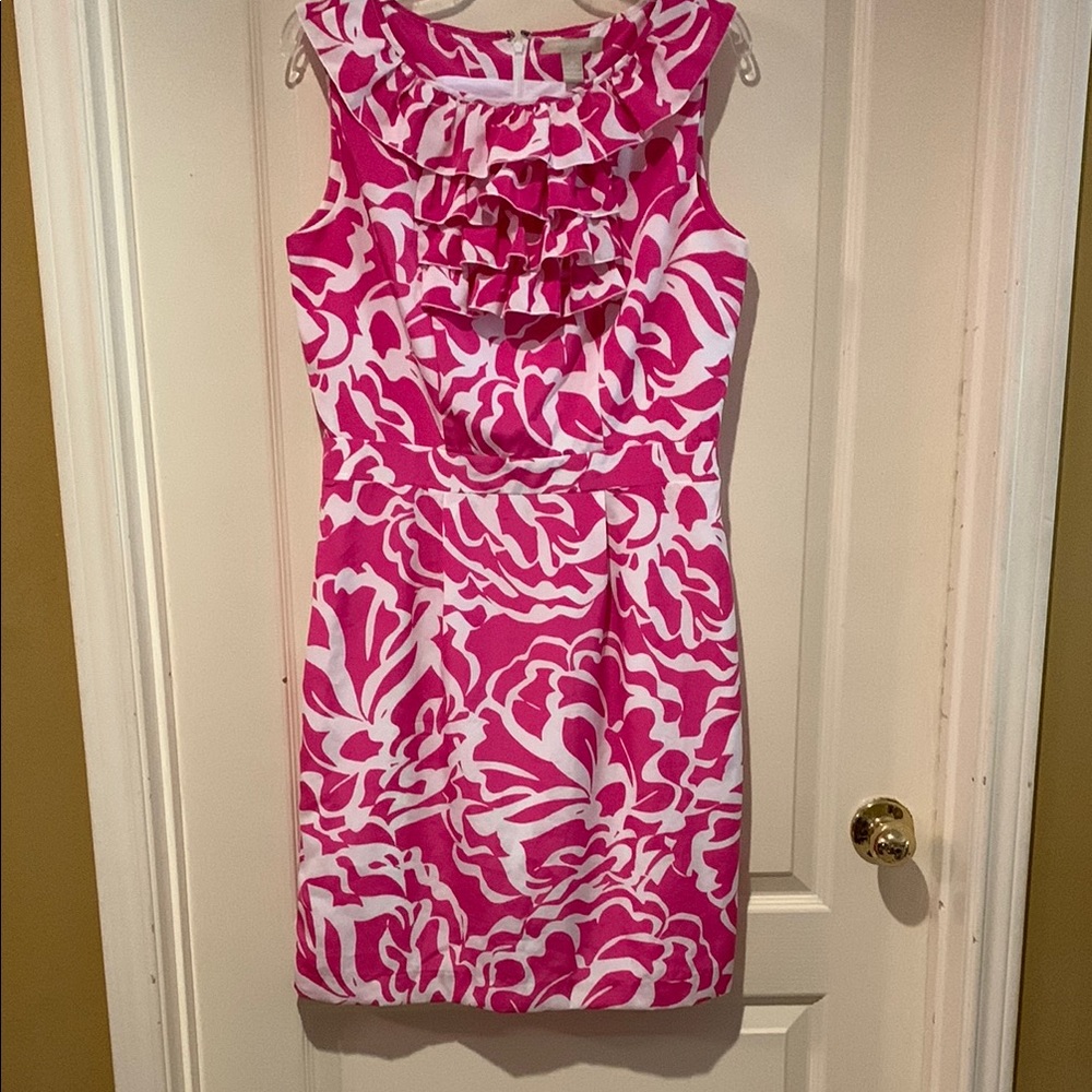 Banana Republic Pink Floral Sleeveless Dress